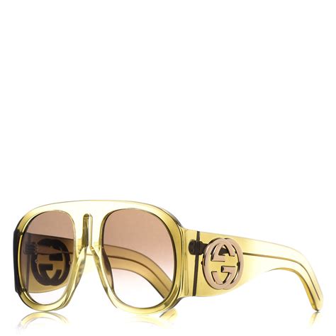 gucci eyewear aviator|Gucci oversized aviator sunglasses.